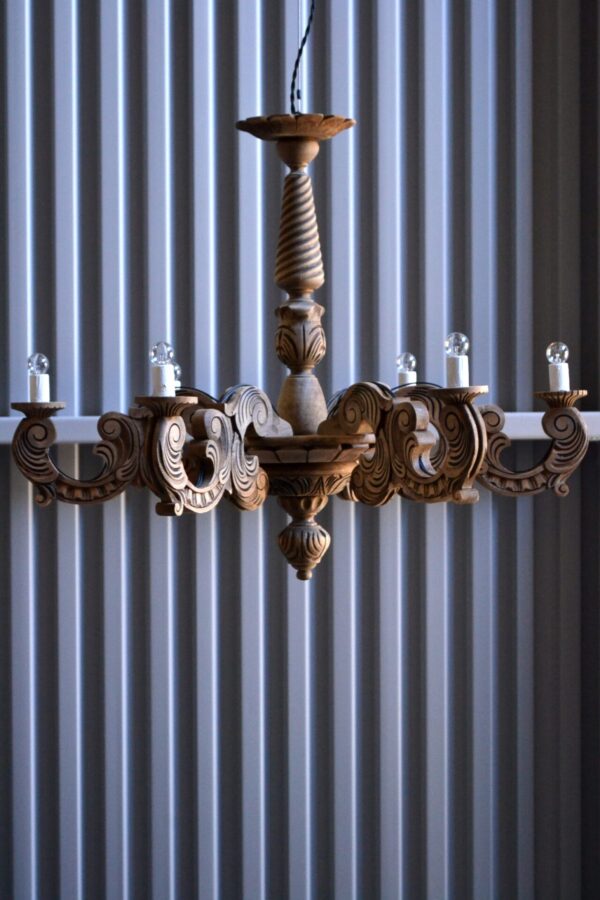 Wooden chandelier