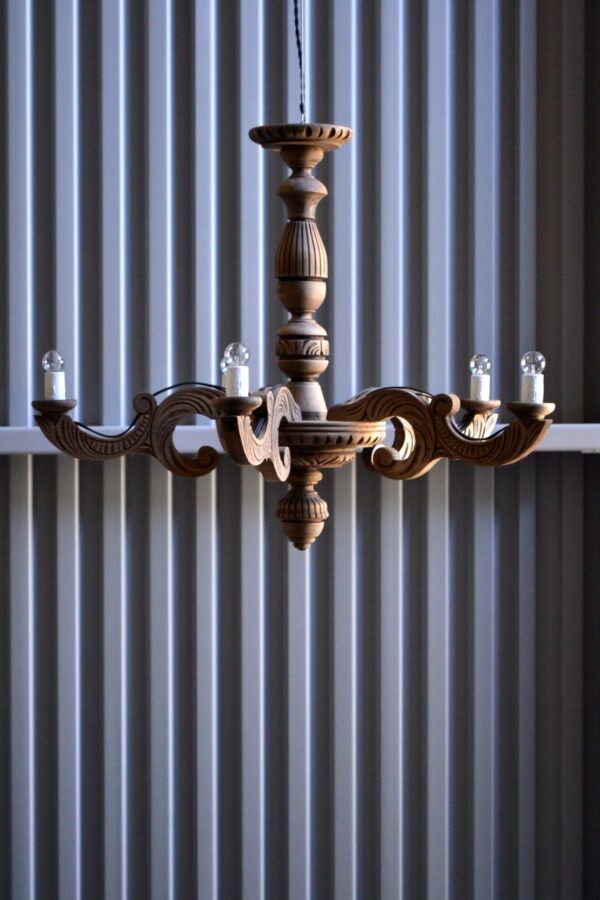 Wooden chandelier