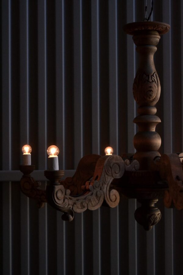 Wooden chandelier - 画像 (2)