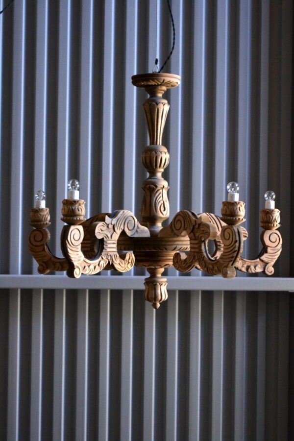 Wooden chandelier