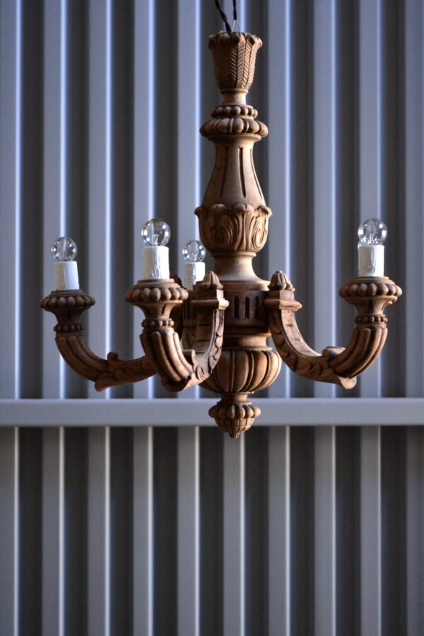 Wooden chandelier