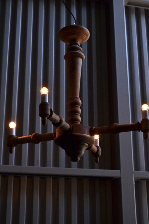 Wooden chandelier