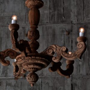 Wooden chandelier