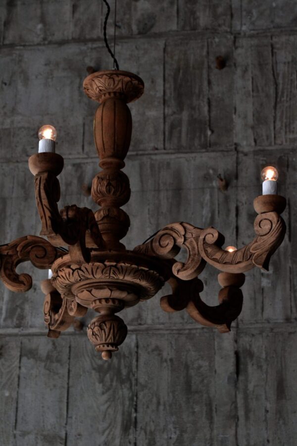 Wooden chandelier