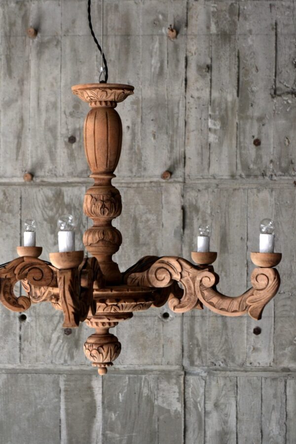 Wooden chandelier - 画像 (3)