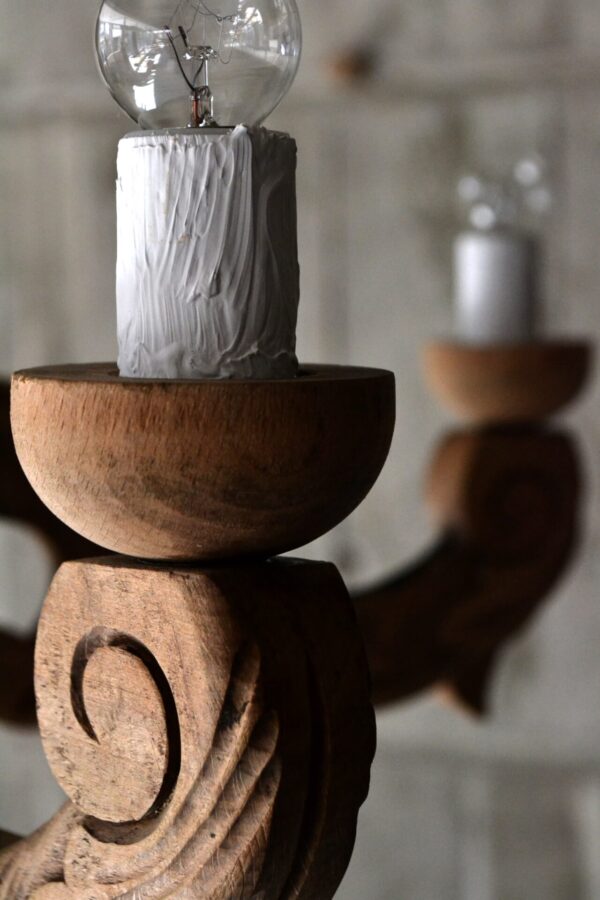 Wooden chandelier - 画像 (8)