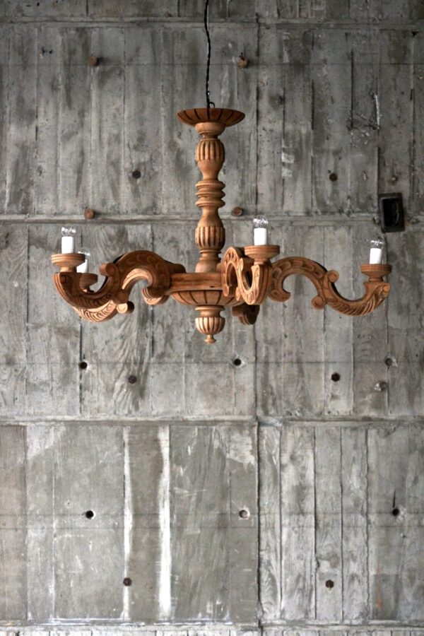 Wooden chandelier - 画像 (2)