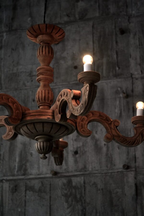Wooden chandelier