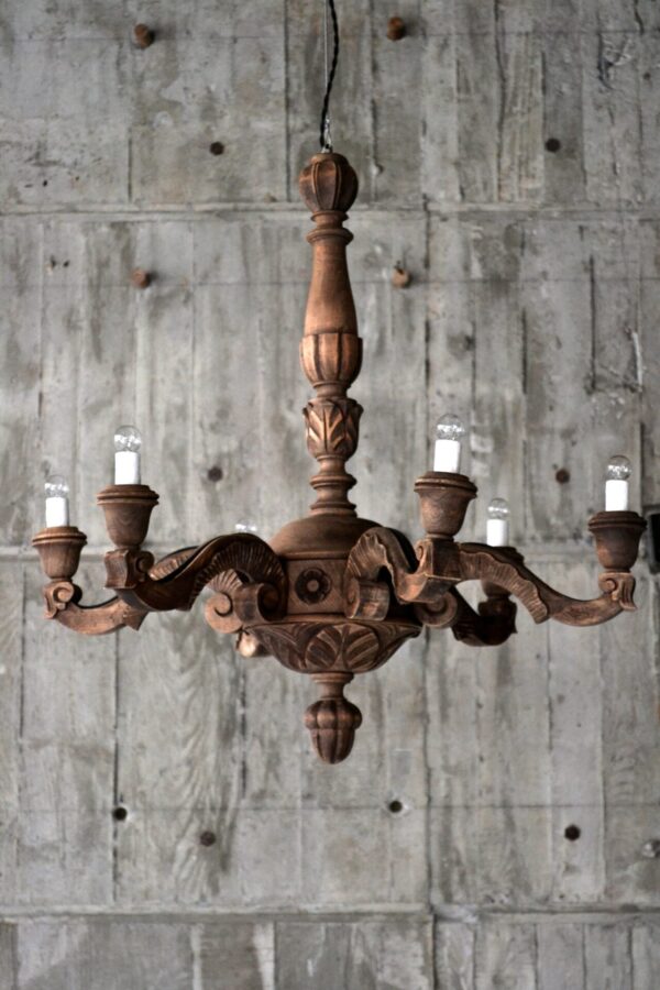 Wooden chandelier - 画像 (2)
