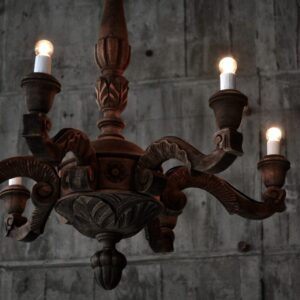 Wooden chandelier