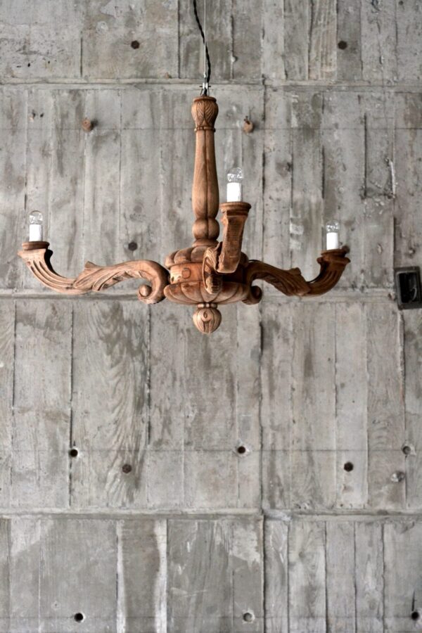 Wooden chandelier - 画像 (2)