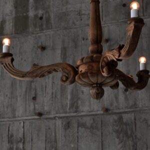 Wooden chandelier