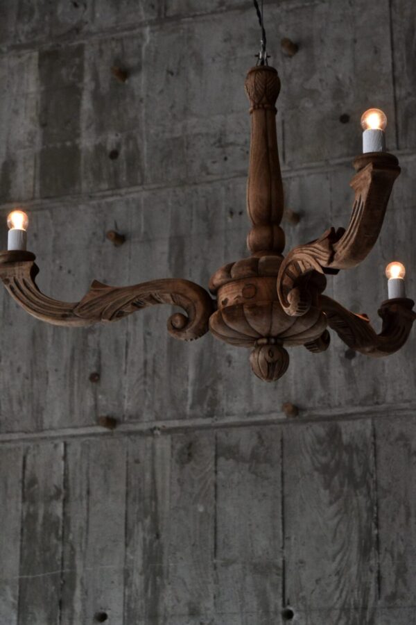Wooden chandelier