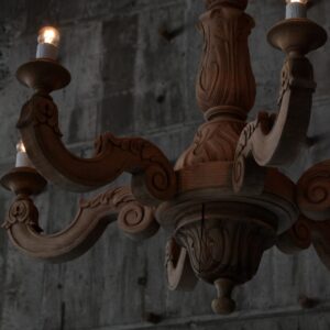 Wooden chandelier