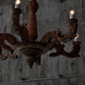 Wooden chandelier