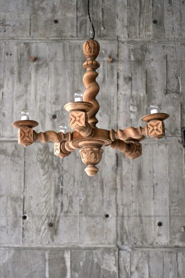 Wooden chandelier - 画像 (2)