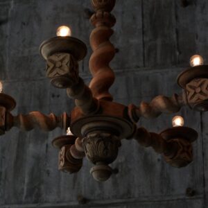 Wooden chandelier