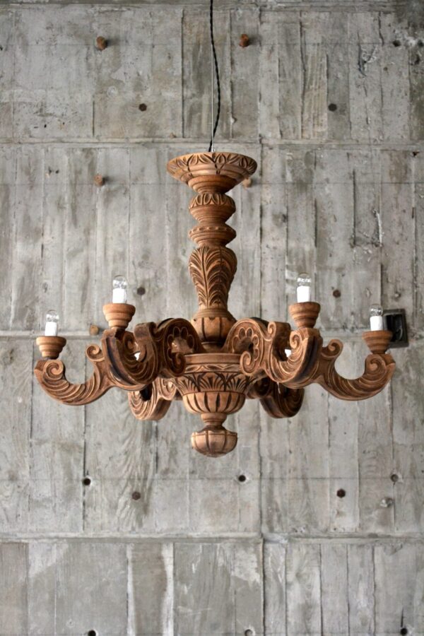 Wooden chandelier - 画像 (2)