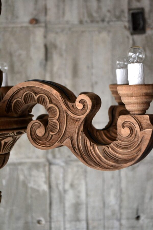 Wooden chandelier - 画像 (5)