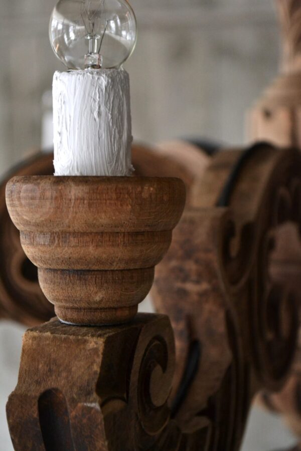 Wooden chandelier - 画像 (6)