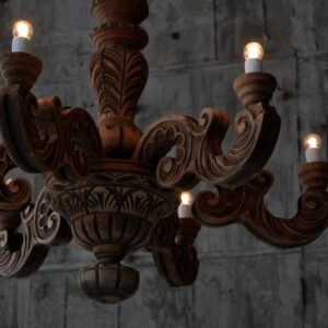 Wooden chandelier
