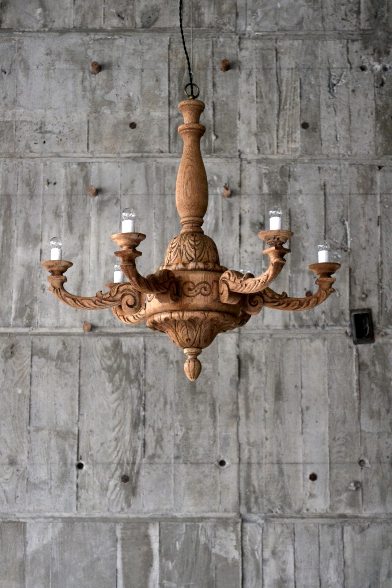 Wooden chandelier - 画像 (2)