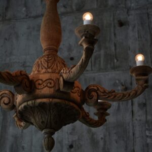 Wooden chandelier