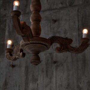 Wooden chandelier