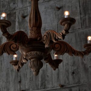 Wooden chandelier