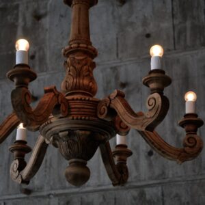 Wooden chandelier