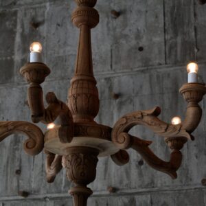 Wooden chandelier