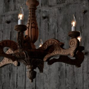 Wooden chandelier