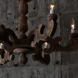 Wooden chandelier