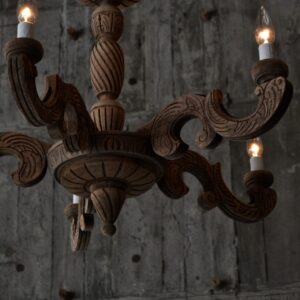 Wooden chandelier