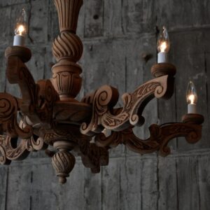 Wooden chandelier