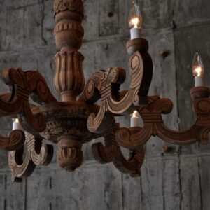 Wooden chandelier