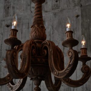 Wooden chandelier