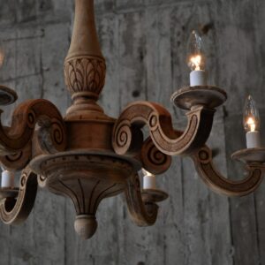 Wooden chandelier