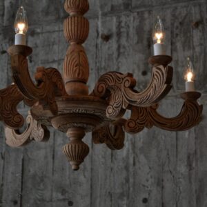 Wooden chandelier