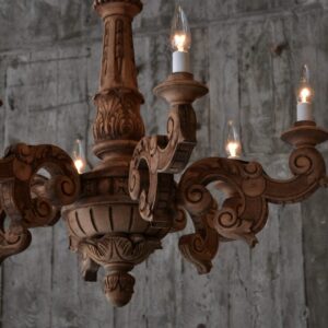 Wooden chandelier