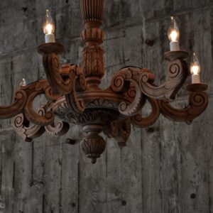 Wooden chandelier