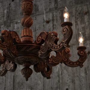 Wooden chandelier