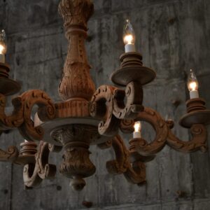 Wooden chandelier