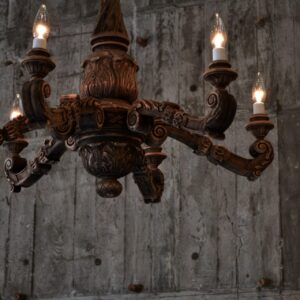 Wooden chandelier