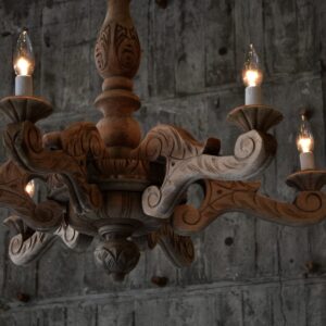 Wooden chandelier