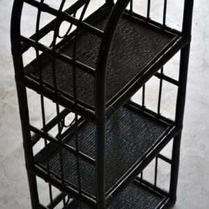 Rattan black shelf