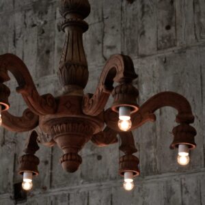 Wooden chandelier