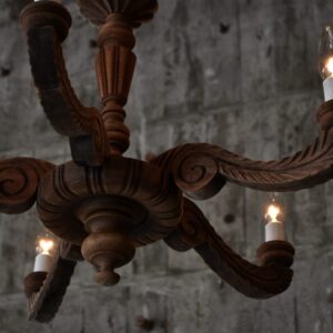 Wooden chandelier