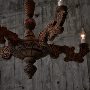 Wooden chandelier