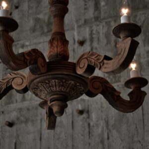 Wooden chandelier